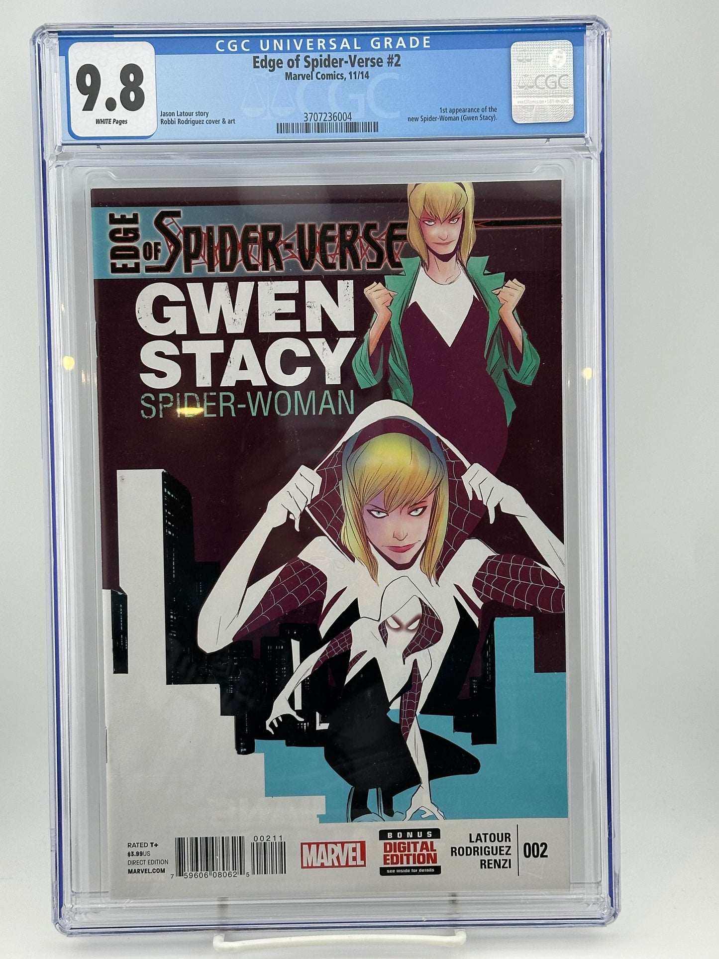 Edge of Spider-Verse #2 2014 CGC 9.8 White Pages 1st Print