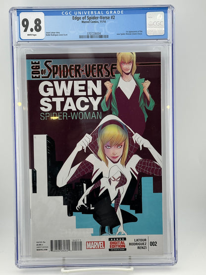 Edge of Spider-Verse #2 2014 CGC 9.8 White Pages 1st Print