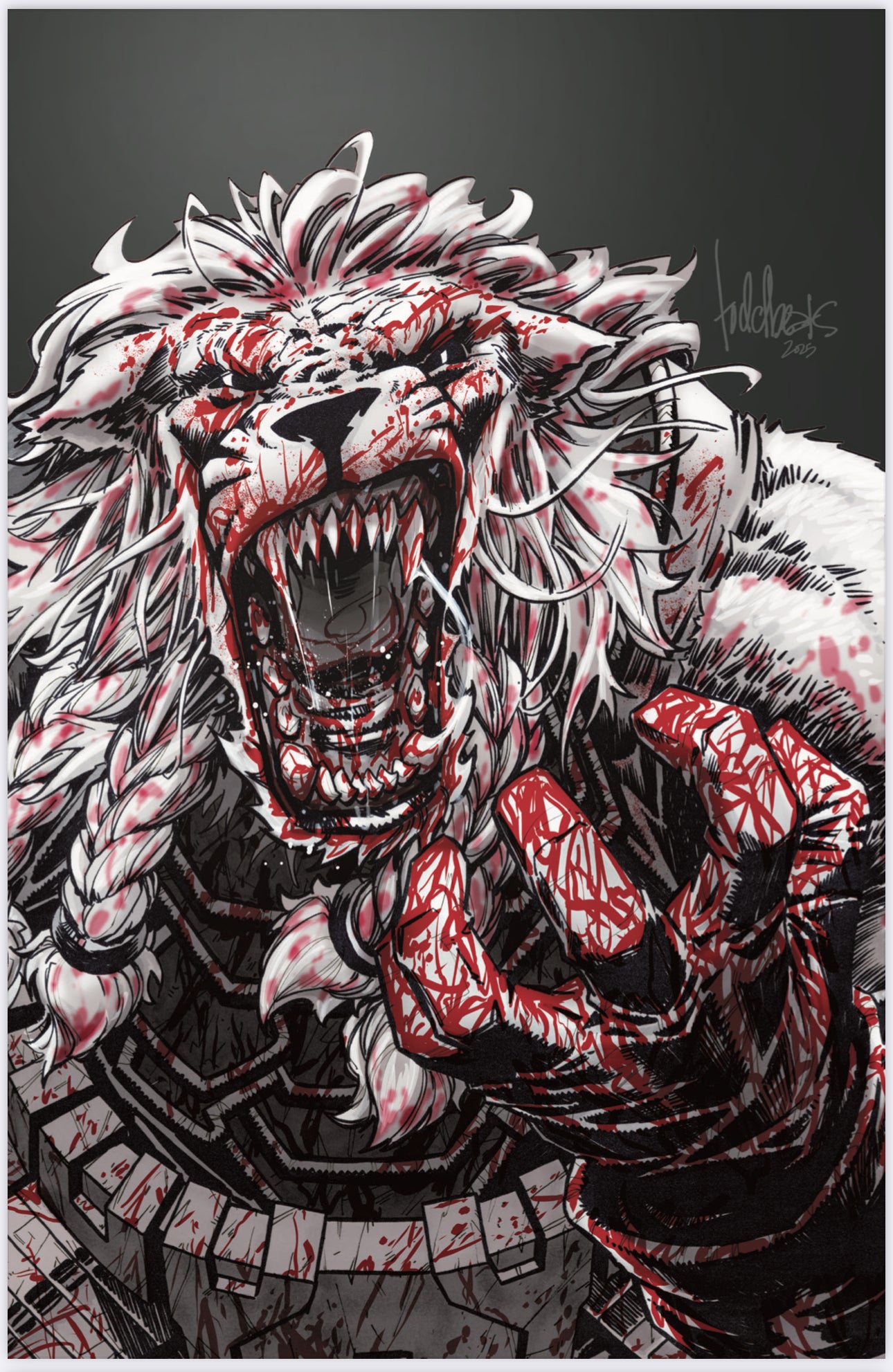Invincible: Battle Beast #1 Bloody Spot Foil by Todd Beats