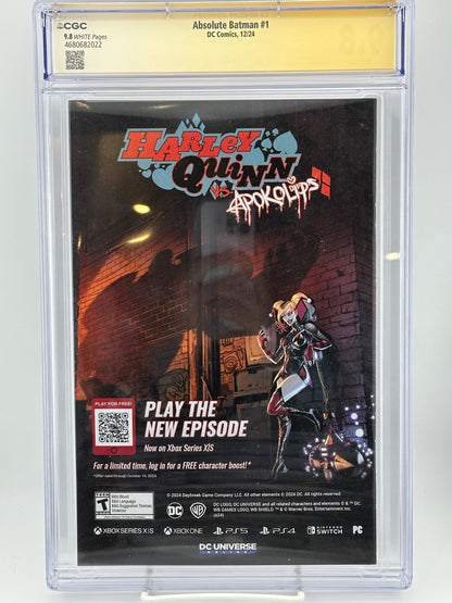 Absolute Batman #1 First Print CGC SS 9.8 2x Signed Dragotta & Snyder