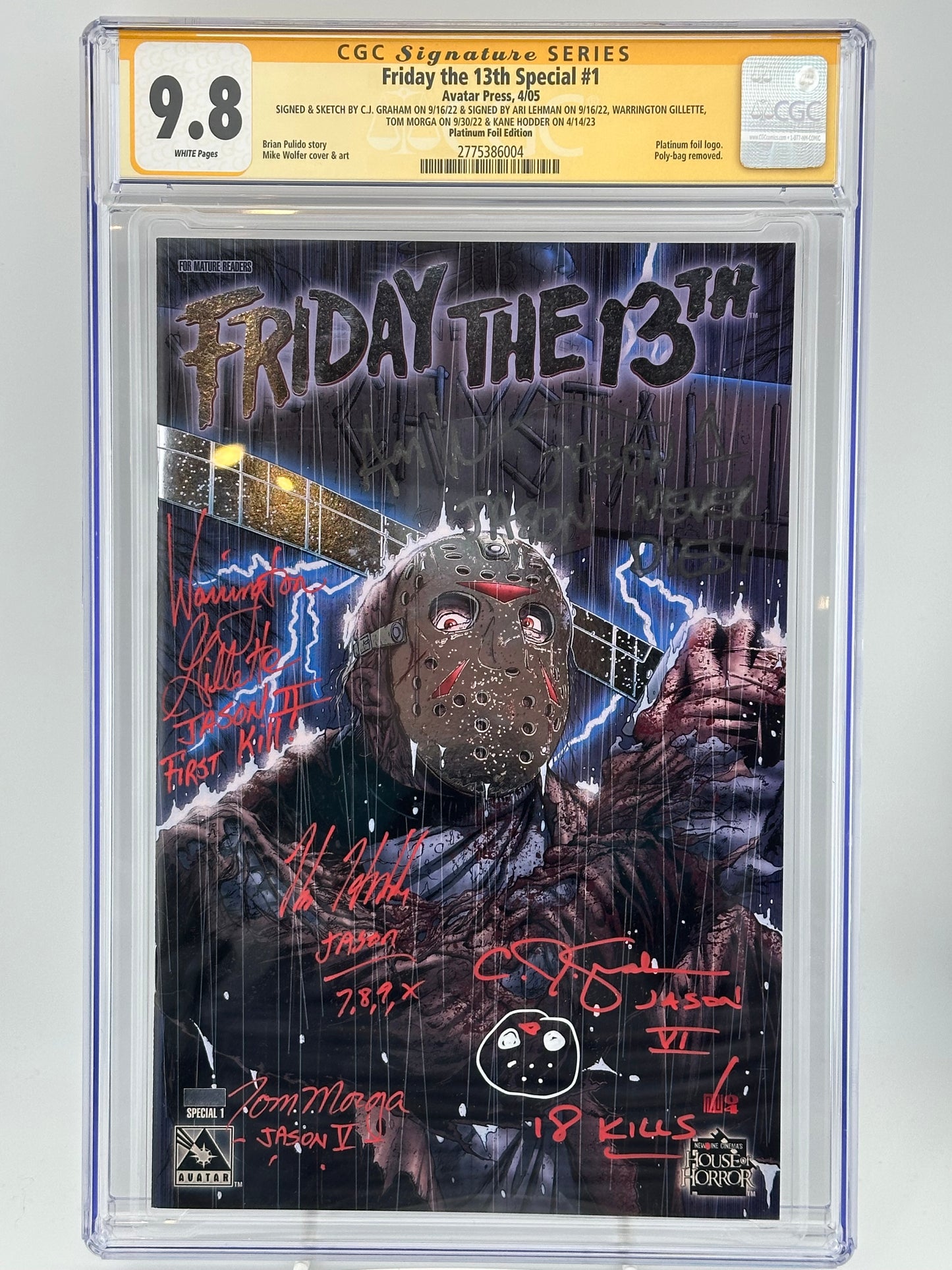 Friday the 13th Special #1 CGC SS 9.8 Foil 5X Signed