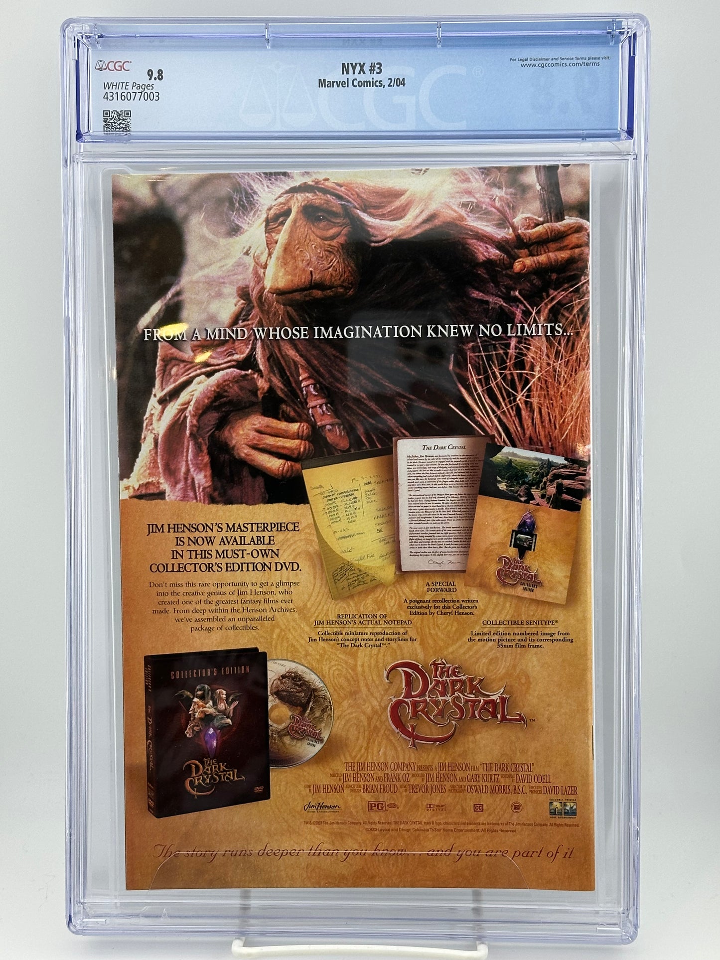 Nyx #3 2004 CGC 9.8 White Pages 1st Print