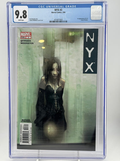 Nyx #3 2004 CGC 9.8 White Pages 1st Print