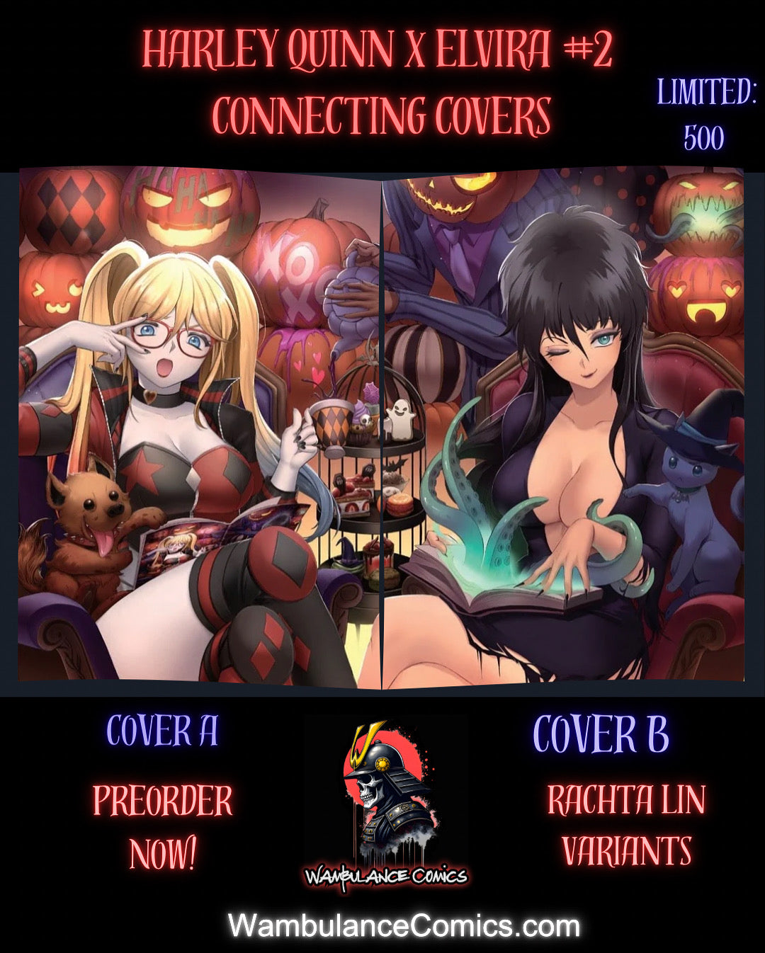 Harley x Elvira #2 - two book connecting cover set by Rachta Lin